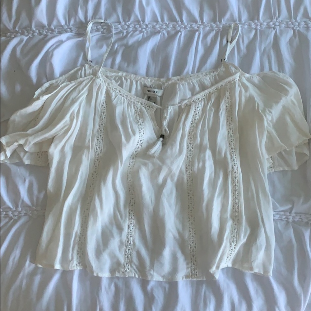 Forever 21 Off White Blouse